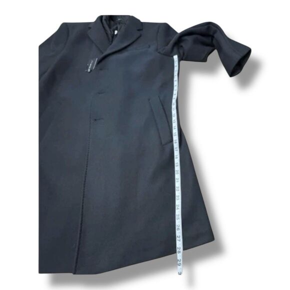 NWT Kenneth Cole Awearness Long Coat Navy Removable Bib Single Breast Men’s XL - Picture 6 of 14